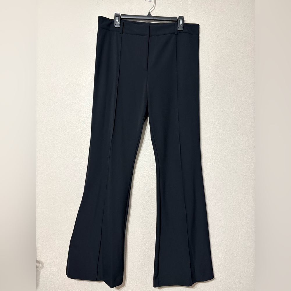 Veronica Beard Black Orion Flare Pant Sleek High Waisted Front Seams Elongating - Picture 4 of 16